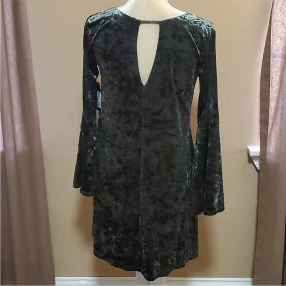 a.n.a. Velvet Bell-Sleeve Mini Dress - Picture 3 of 3